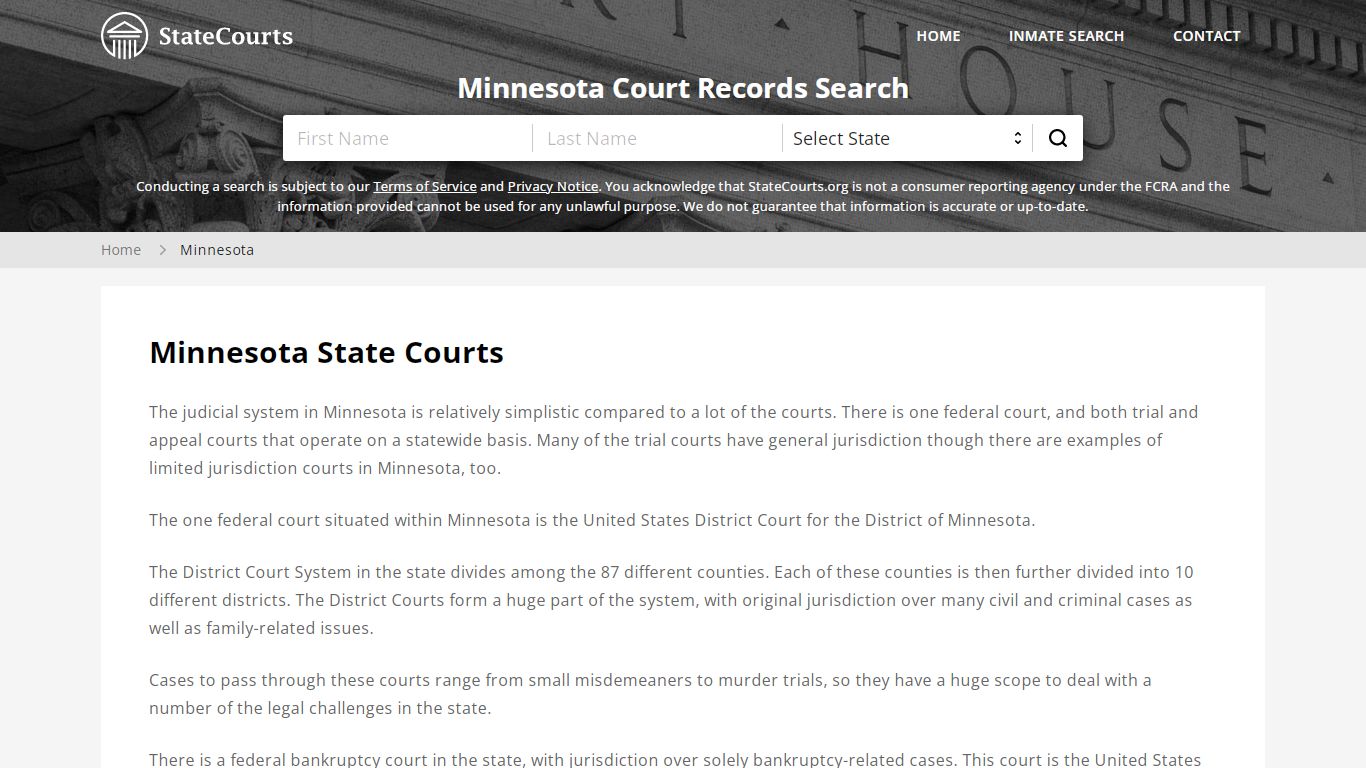 Minnesota Court Records - MN State Courts